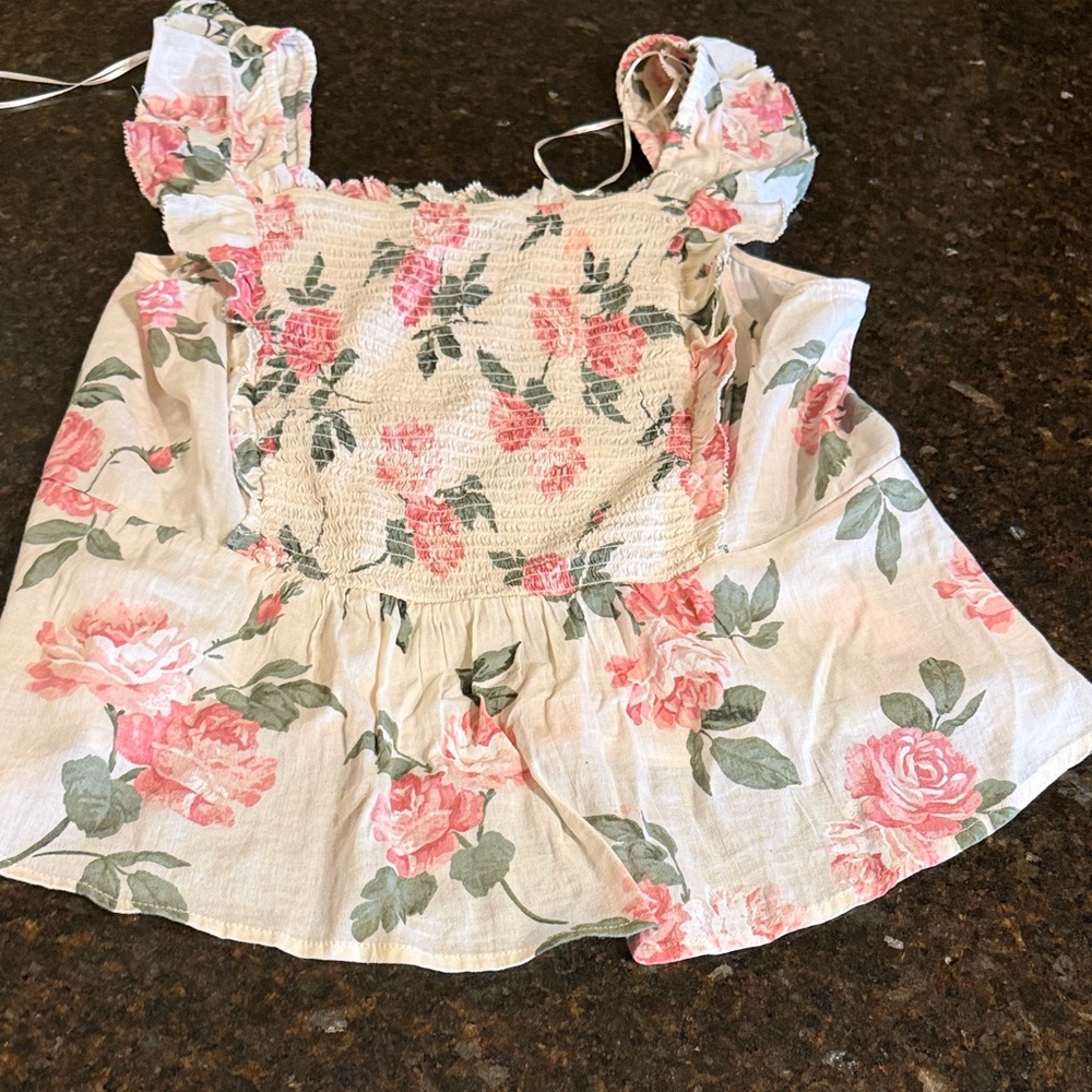 Old Navy Floral women’s Blouse in Pink and Green